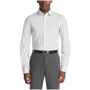 imageCalvin Klein Mens Non Iron Slim Fit Herringbone French Cuff Dress ShirtMulti Pink