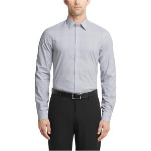 imageCalvin Klein Mens Non Iron Slim Fit Herringbone French Cuff Dress ShirtPersian Blue