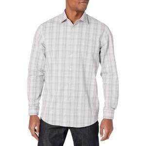 imageCalvin Klein Mens Non Iron Slim Fit Herringbone French Cuff Dress ShirtPlum Multi