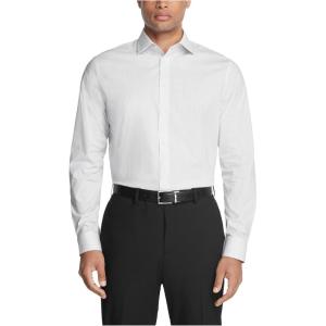 imageCalvin Klein Mens Non Iron Slim Fit Herringbone French Cuff Dress ShirtPurple Multi