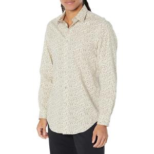 imageCalvin Klein Mens Non Iron Slim Fit Herringbone French Cuff Dress ShirtTaupe
