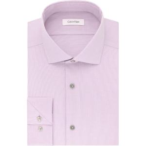 imageCalvin Klein Mens Slim Fit Non Iron Stretch Solid Dress ShirtEnglish Rose