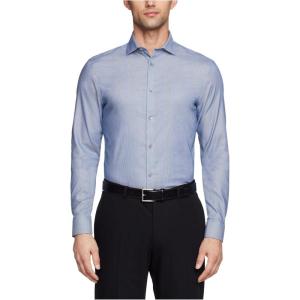 imageCalvin Klein Mens Slim Fit Non Iron Stretch Solid Dress ShirtSmokey Blue