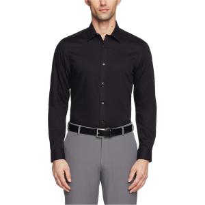 imageCalvin Klein Mens Slim Fit NonIron Herringbone Dress ShirtBlack