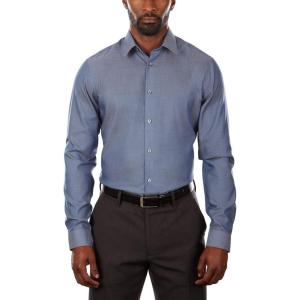 imageCalvin Klein Mens Slim Fit NonIron Herringbone Dress ShirtStream