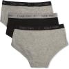 imageCalvin Klein Boys Little Modern Cotton Assorted Briefs Underwear 3 PackBlackHeather GreyHeather Grey