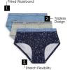imageCalvin Klein Boys Little Modern Cotton Assorted Briefs Underwear 3 PackBlue and Grey Stripe  Blue Bell  Heather Grey