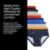 imageCalvin Klein Boys Little Modern Cotton Assorted Briefs Underwear 3 PackBlue and Grey Stripe  Blue Bell  Heather Grey