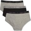 imageCalvin Klein Boys Little Modern Cotton Assorted Briefs Underwear 3 PackHeather Grey  Black  Heather Grey