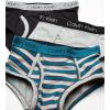 imageCalvin Klein Boys Little Modern Cotton Assorted Briefs Underwear 3 PackSea Green Stripe  Heather Grey  Black