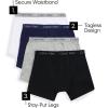 imageCalvin Klein Boys Modern Cotton Boxer Briefs 5 PackBlackGreyWhiteIndigoNavy
