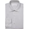 imageCalvin Klein Mens Regular Fit Non Iron Herringbone Spread Collar Dress ShirtSmoke