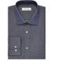 imageCalvin Klein Mens Regular Fit Non Iron Herringbone Spread Collar Dress ShirtSmokey Blue