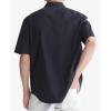 imageCalvin Klein Mens Solid Pocket ButtonDown Short Sleeve Easy ShirtBlack Beauty