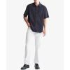 imageCalvin Klein Mens Solid Pocket ButtonDown Short Sleeve Easy ShirtBlack Beauty