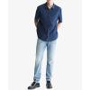 imageCalvin Klein Mens Solid Pocket ButtonDown Short Sleeve Easy ShirtDark Sapphire