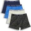 imageCalvin Klein Boys Underwear Four Pack Boxer Brief Value PackCk Logo Blue Black Iris Blue Heather Grey Black Ck Logo