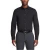 imageCalvin Klein Mens Regular Fit Non Iron Herringbone Spread Collar Dress ShirtBlack