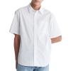 imageCalvin Klein Mens Solid Pocket ButtonDown Short Sleeve Easy ShirtBrilliant White