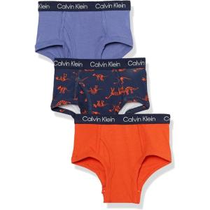 imageCalvin Klein Boys Little Modern Cotton Assorted Briefs Underwear 3 PackBlueMarlSamb