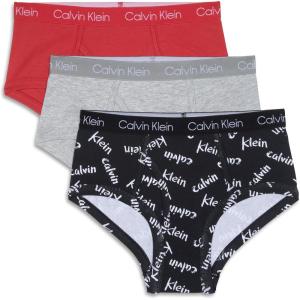 imageCalvin Klein Boys Little Modern Cotton Assorted Briefs Underwear 3 PackBrushed Ck