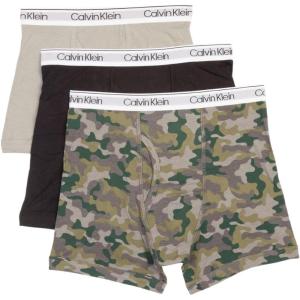 imageCalvin Klein Boys Little Modern Cotton Assorted Briefs Underwear 3 PackCamoBlackGrey