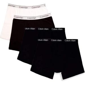 imageCalvin Klein Boys Underwear Four Pack Boxer Brief Value PackBlack White Basics