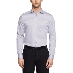 imageCalvin Klein Mens Regular Fit Non Iron Herringbone Spread Collar Dress ShirtSmoke
