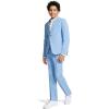 imageCalvin Klein Boys Flat Suit Dress Pant Straight Leg Fit ampamp Hemmed Bottom Belt Loops ampamp Functional Front PocketsBel Air Blue Performance