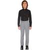 imageCalvin Klein Boys Flat Suit Dress Pant Straight Leg Fit ampamp Hemmed Bottom Belt Loops ampamp Functional Front PocketsLight Grey