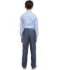 imageCalvin Klein Boys Flat Suit Dress Pant Straight Leg Fit ampamp Hemmed Bottom Belt Loops ampamp Functional Front PocketsMedium Blue