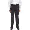 imageCalvin Klein Boys Flat Suit Dress Pant Straight Leg Fit ampamp Hemmed Bottom Belt Loops ampamp Functional Front PocketsSatin Black
