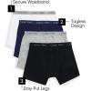 imageCalvin Klein Boys Modern Cotton Boxer Briefs 5 PackWhiteBlue LogoGreyBlue IconBlue