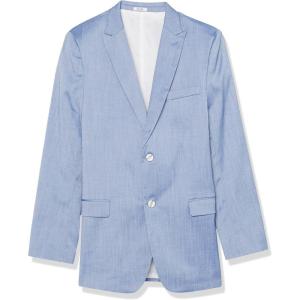 imageCalvin Klein Boys Blazer Suit Jacket 2 Single Breasted Closure Buttoned Cuffs ampamp Front Flap PocketsDeep Blue 404