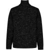 imageCalvin Klein Boys Half Zip Pullover Sweater Ribbed Neckline ampamp Logo DetailingBlack Space Dye