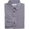 imageCalvin Klein Boys Long Sleeve Patterned Dress Shirt Buttondown Style With Cuffs ampamp Shirttail HemBlack Dobby