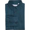 imageCalvin Klein Boys Long Sleeve Patterned Dress Shirt Buttondown Style With Cuffs ampamp Shirttail HemDeep Teal