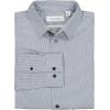imageCalvin Klein Boys Long Sleeve Patterned Dress Shirt Buttondown Style With Cuffs ampamp Shirttail HemJet Stream
