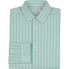 imageCalvin Klein Boys Long Sleeve Patterned Dress Shirt Buttondown Style With Cuffs ampamp Shirttail HemSeafoam Plaid