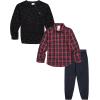 imageCalvin Klein boys 3piece Sweater Dress Shirt and Pants SetDeep Black