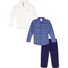 imageCalvin Klein boys 3piece Sweater Dress Shirt and Pants SetLinen Marled