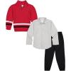 imageCalvin Klein boys 3piece Sweater Dress Shirt and Pants SetRed Block