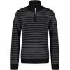 imageCalvin Klein Boys Half Zip Pullover Sweater Ribbed Neckline ampamp Logo DetailingDeep Black Stripe