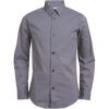 imageCalvin Klein Boys Long Sleeve Patterned Dress Shirt Buttondown Style With Cuffs ampamp Shirttail HemBlack Dobby