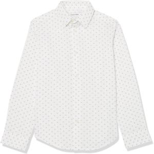 imageCalvin Klein Boys Long Sleeve Patterned Dress Shirt Buttondown Style With Cuffs ampamp Shirttail HemPrism
