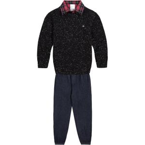 imageCalvin Klein boys 3piece Sweater Dress Shirt and Pants SetDeep Black
