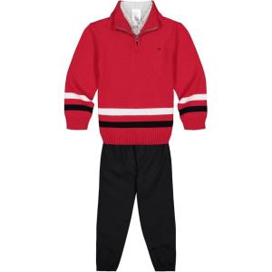 imageCalvin Klein boys 3piece Sweater Dress Shirt and Pants SetRed Block