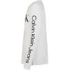 imageCalvin Klein Boys Big Long Sleeve Crew Neck TShirt Soft Comfortable Relaxed FitBig Ck White