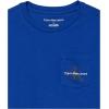imageCalvin Klein Boys Short Sleeve Pocket Logo Crew Neck TShirt Soft Comfortable Relaxed FitClassic Surf Web