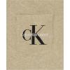 imageCalvin Klein Boys Short Sleeve Pocket Logo Crew Neck TShirt Soft Comfortable Relaxed FitSafari Heather